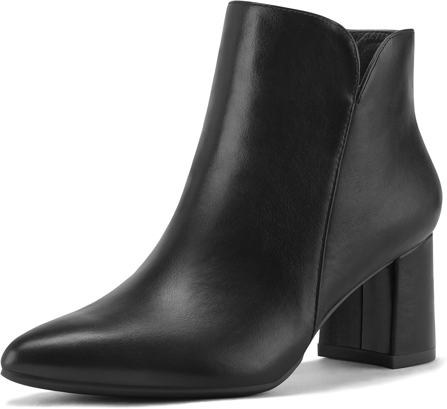 Detalle de mysoft Women's Ankle Boots with 2.5-Inch Block Heel and Side Zipper