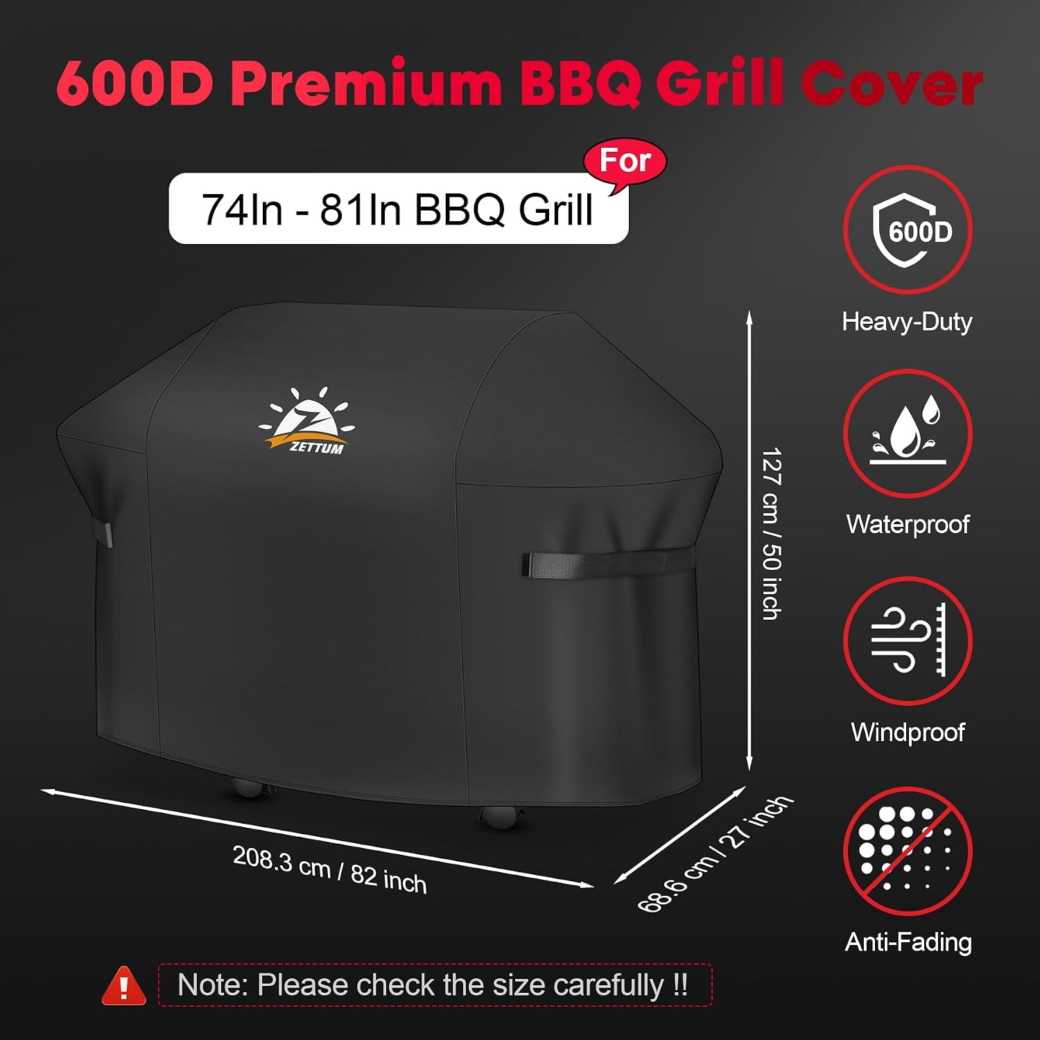 Detalle 2 de Zettum Funda para Barbacoa 208 cm