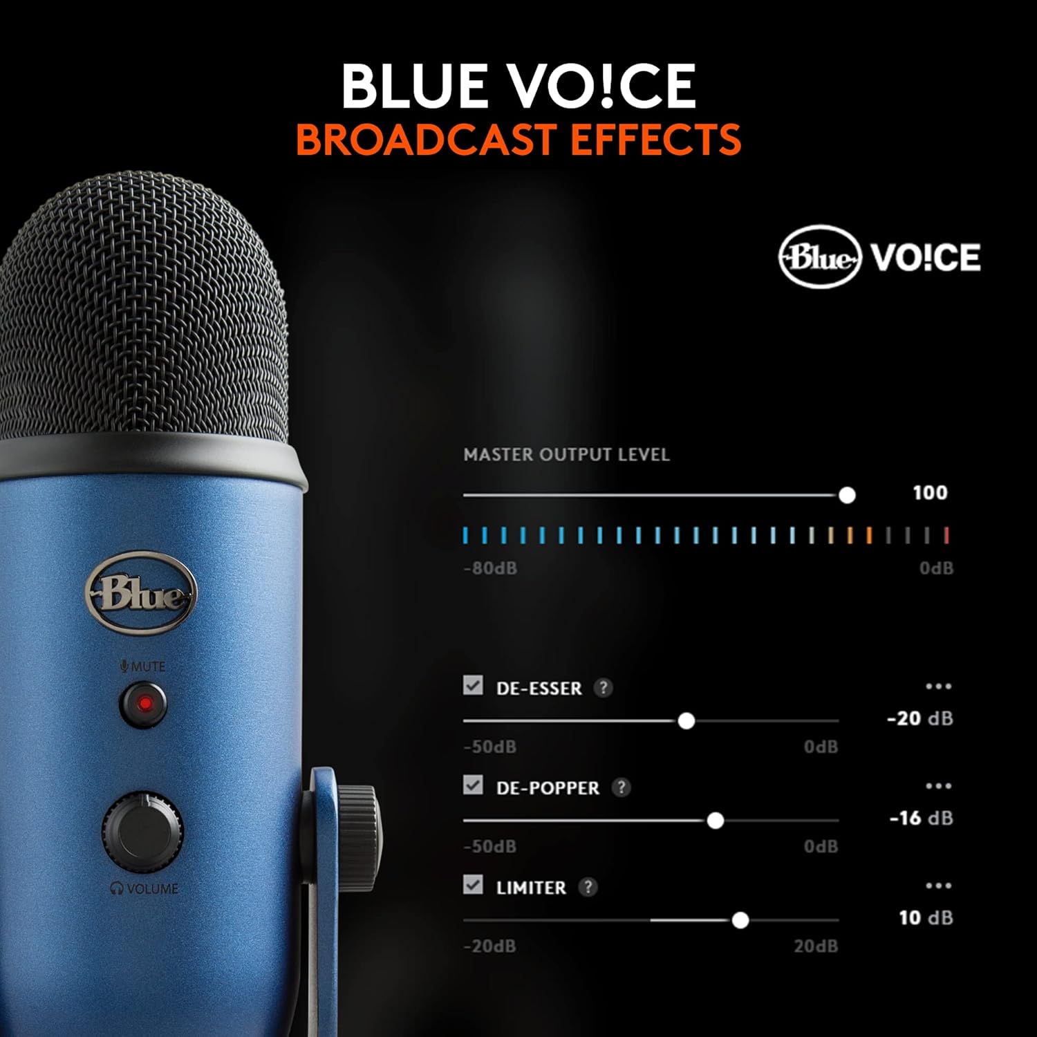 Detalle de Blue Yeti: Microfono USB a condensatore per registrazione, streaming e podcasting