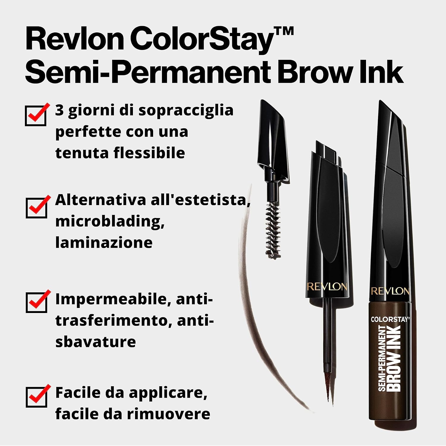 Thumbnail 2 de Revlon ColorStay Semi-Permanent Brow Ink 352 Soft Brown – Penna/Sopracciglia semipermanente