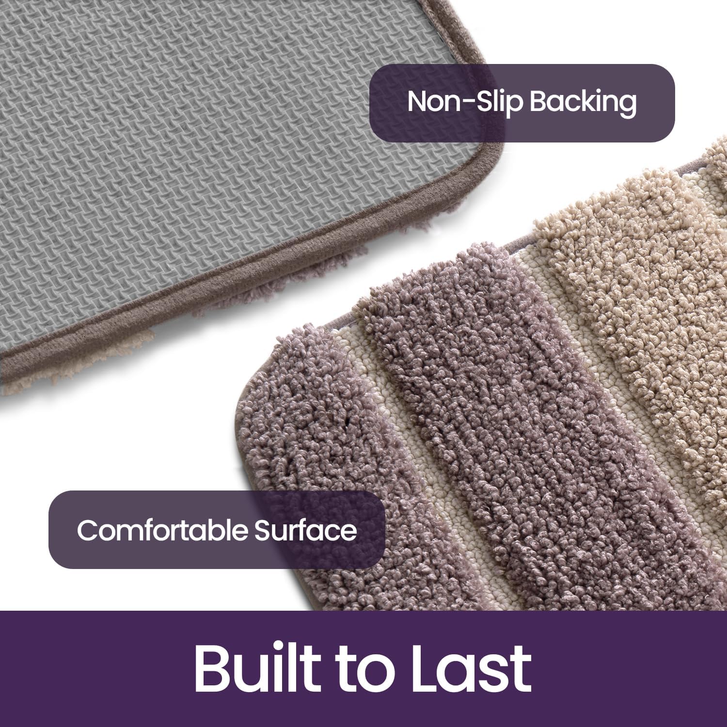 Thumbnail 4 de DEXI Bath Mat 40 x 60 cm (beige) – extra soft, extra absorbent microfiber with non-slip TPR backing