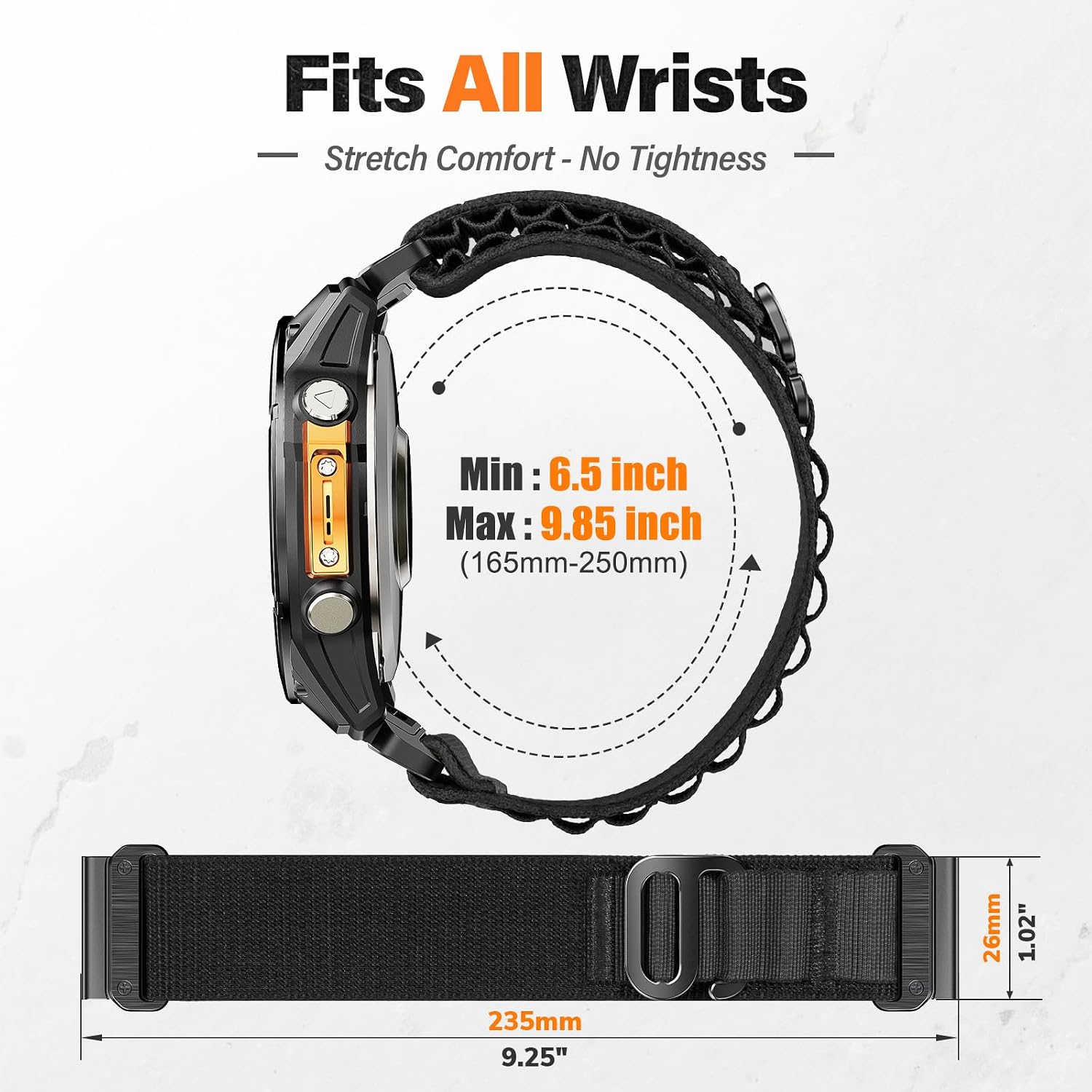 Thumbnail 6 de NotoCity 26mm nylon Quickfit strap for Garmin