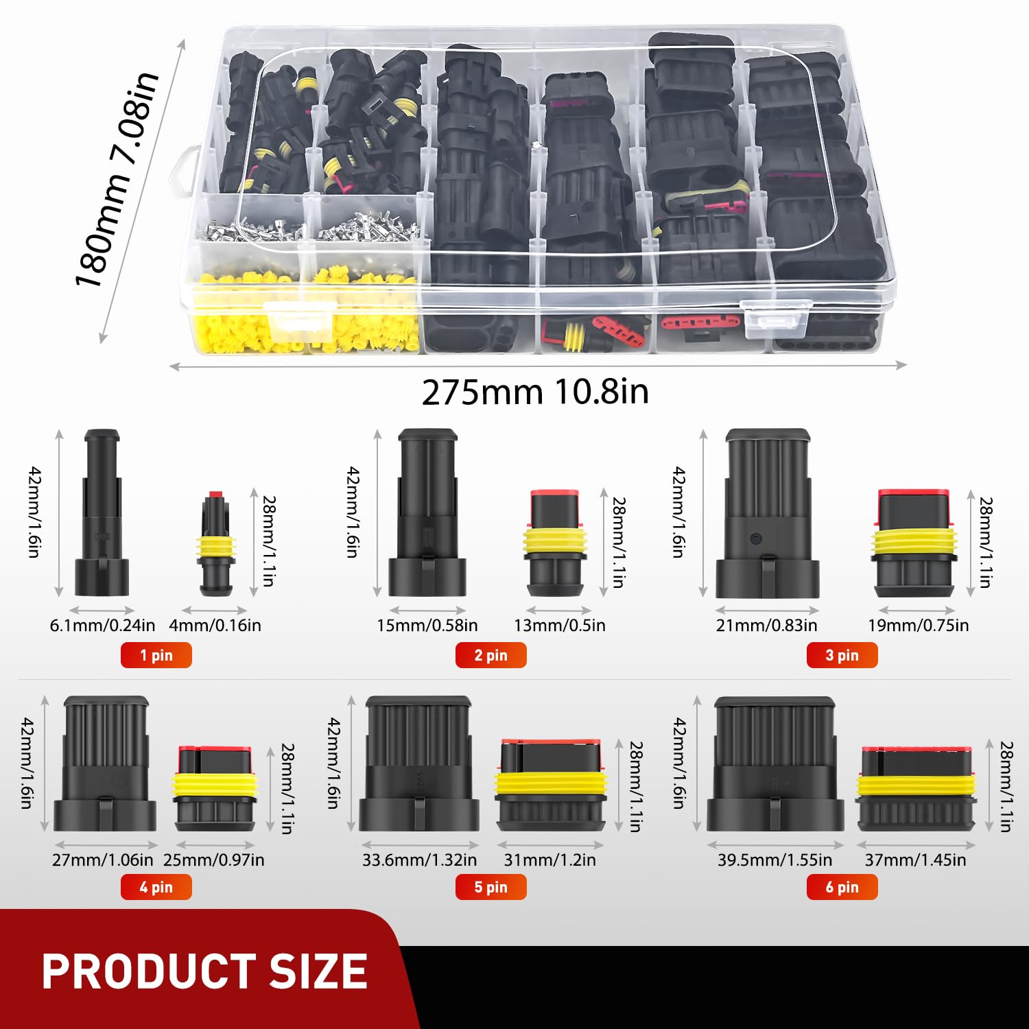 Thumbnail 1 de Nilight 622PCS Electrical Connector Set for Car & Motorcycle 📦