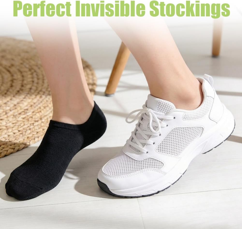 Detalle 1 de OFFCUP 1 Bamboo Trainer Socks, 6-Pair Non-Slip No-Show Multipack