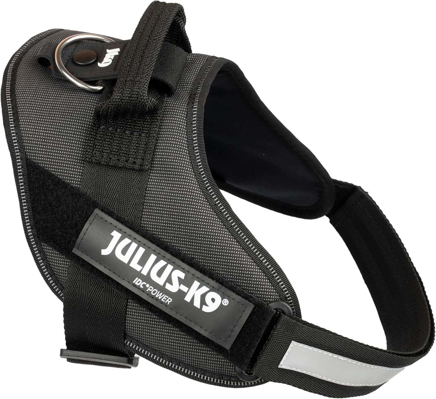 Detalle de Pettorina IDC Power – Taglia 0/M, 2TON (Nero-Grigio) per cani da 14–25 kg