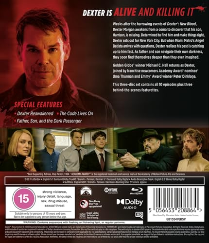 Detalle 2 de Dexter: Resurrection - Season One Blu-ray (Region A)