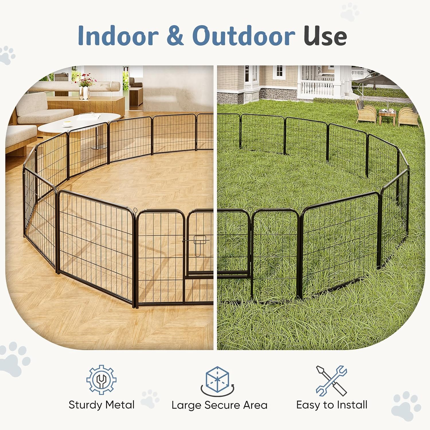 Thumbnail 3 de DUMOS Dog Playpen 24-Inch