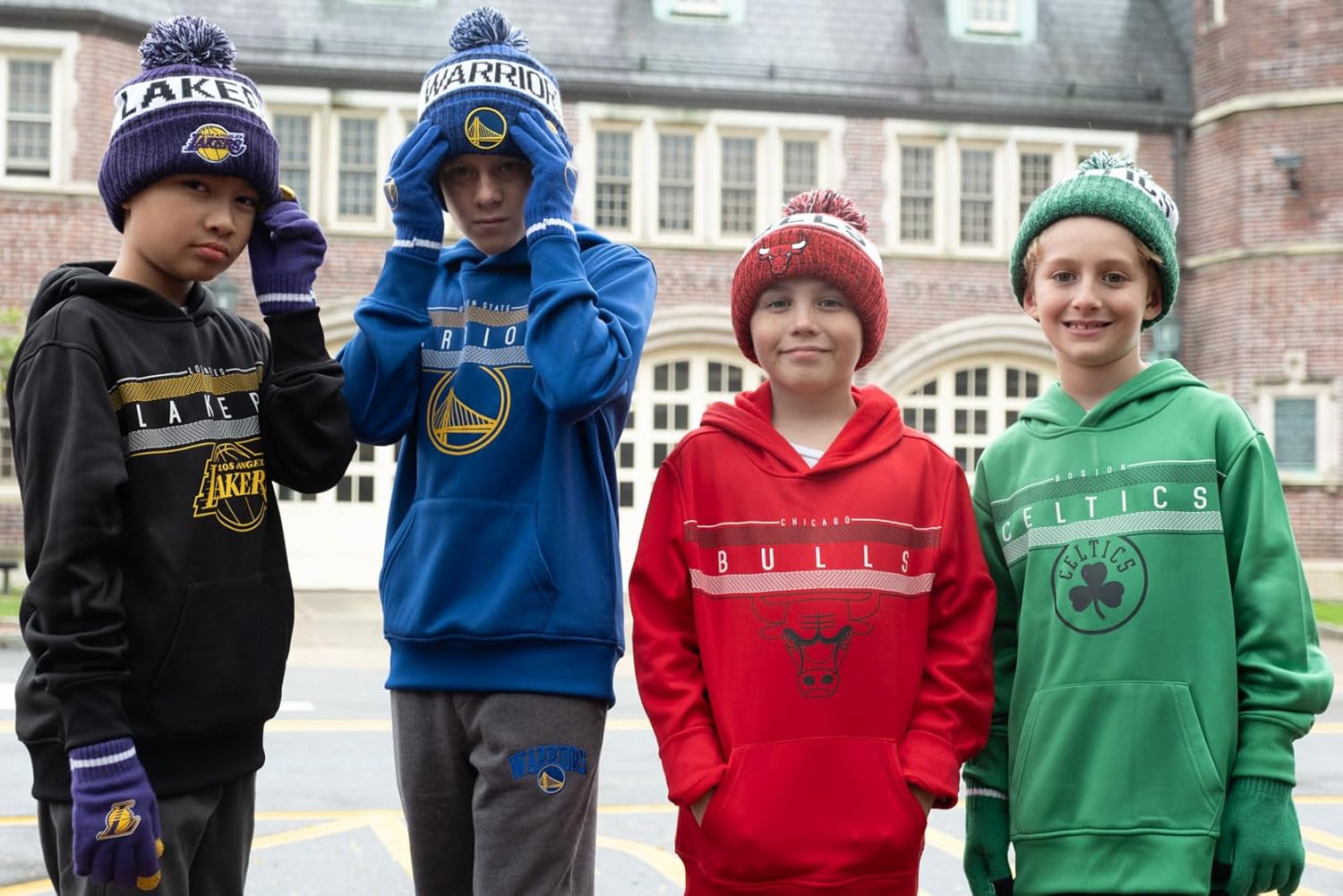 Detalle de Ultra Game Youth NBA Official Super-Soft Winter Beanie with Touch Screen Gloves