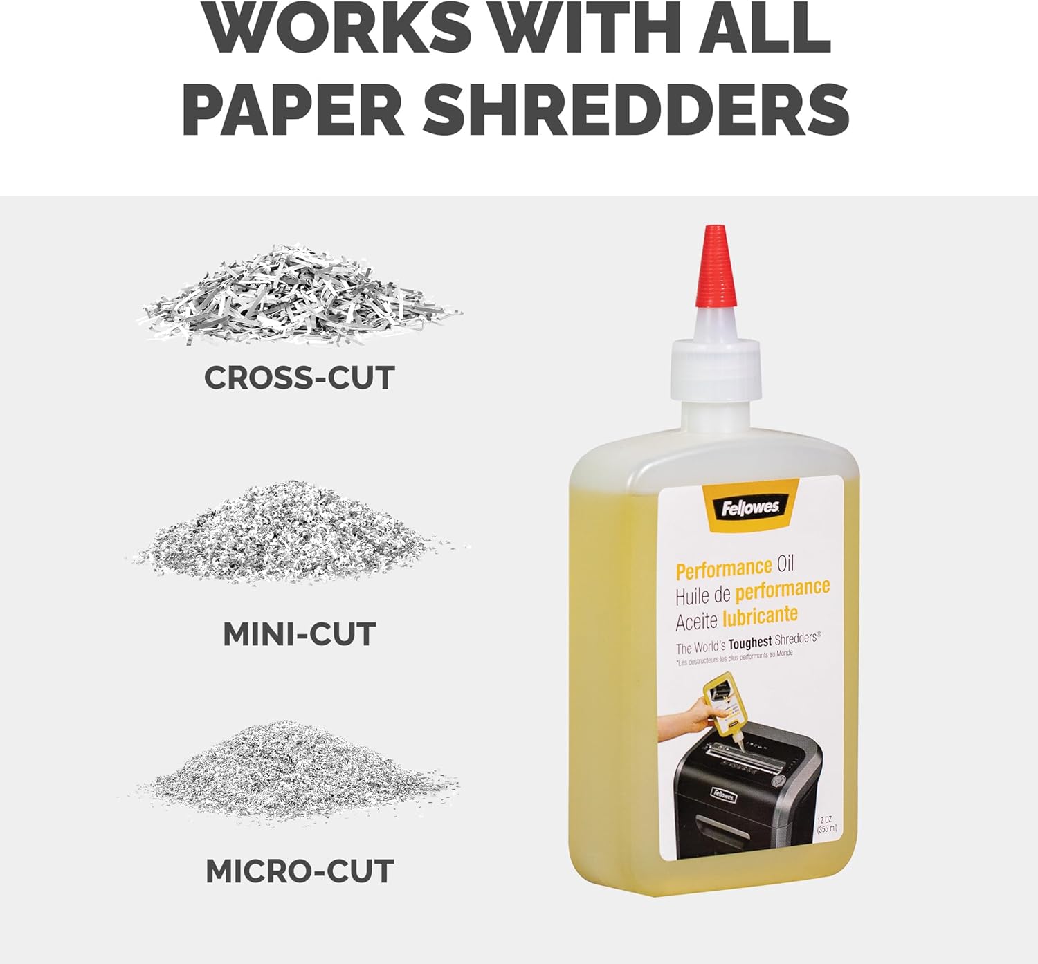 Thumbnail 4 de Fellowes Shredder Oil for Micro Cut and Cross Cut Paper Shredders, 355ml