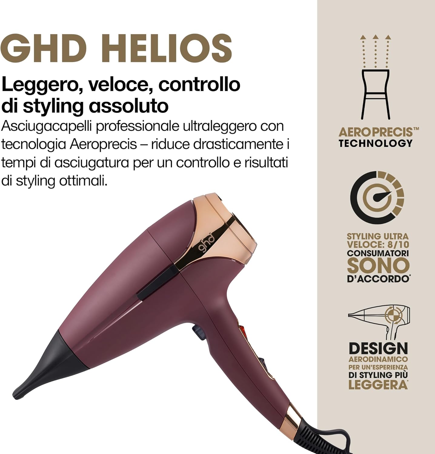 Thumbnail 2 de ghd Helios, asciugacapelli professionale ionico con tecnologia Aeroprecis