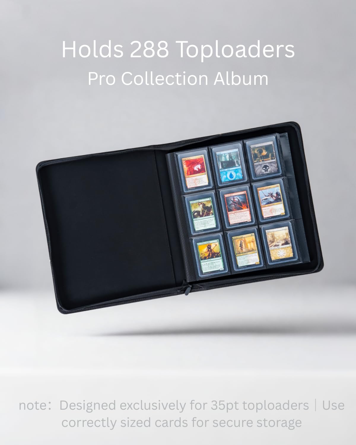 Thumbnail 4 de KUOOKING Top Loader Binder (Red) — Holds 288+ 3" x 4" Top Loaders for Sports Cards