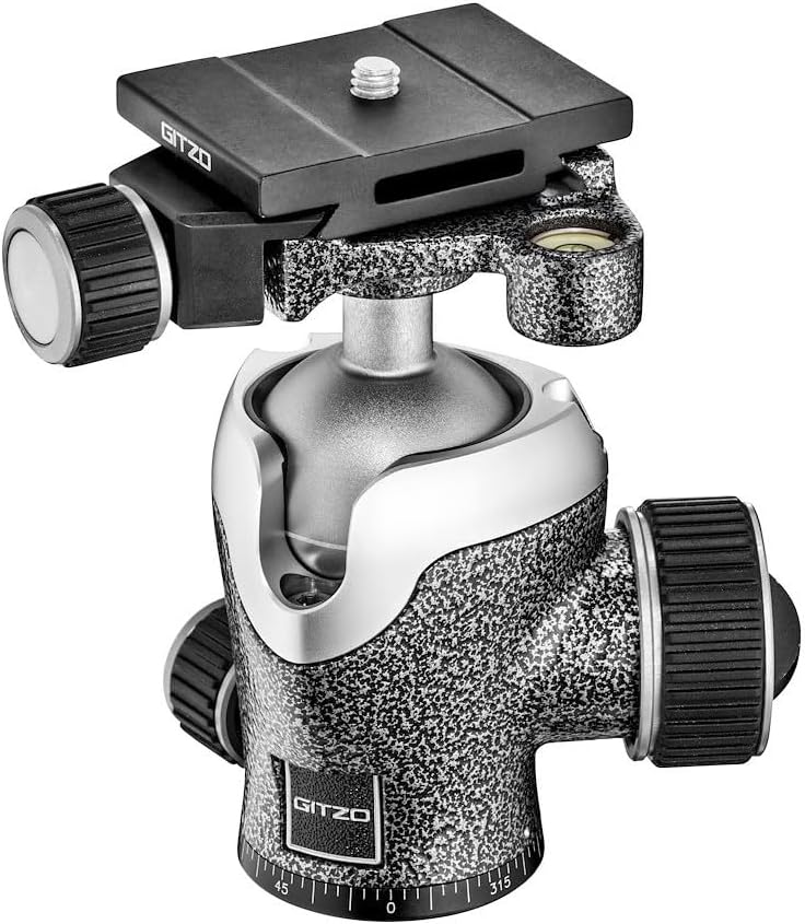 Detalle de Gitzo GH1382QD Testa a Sfera Centrale Grigio – Stabilità e Precisione per la Fotocamera