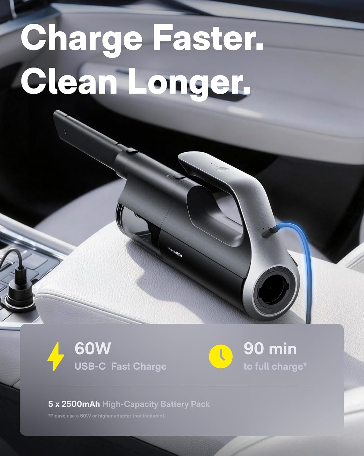 Detalle 2 de HOTO BlowVac QWCXA006 Cordless Handheld Vacuum and Blower, 23,000 Pa