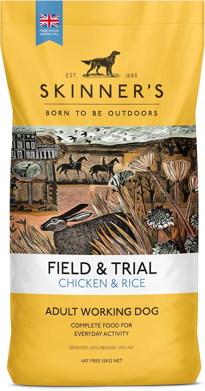 Detalle de Skinner’s Field & Trial Chicken & Rice – Complete Dry Adult Dog Food, Sensitive, Gentle Digestion, 15kg