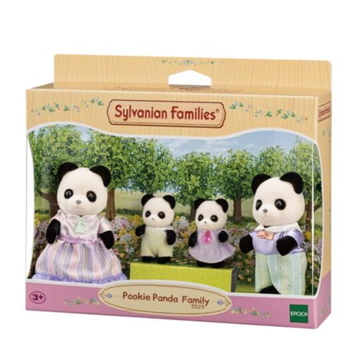 Detalle de Sylvanian Families - La famille Panda — Set de 4 figurines articulées