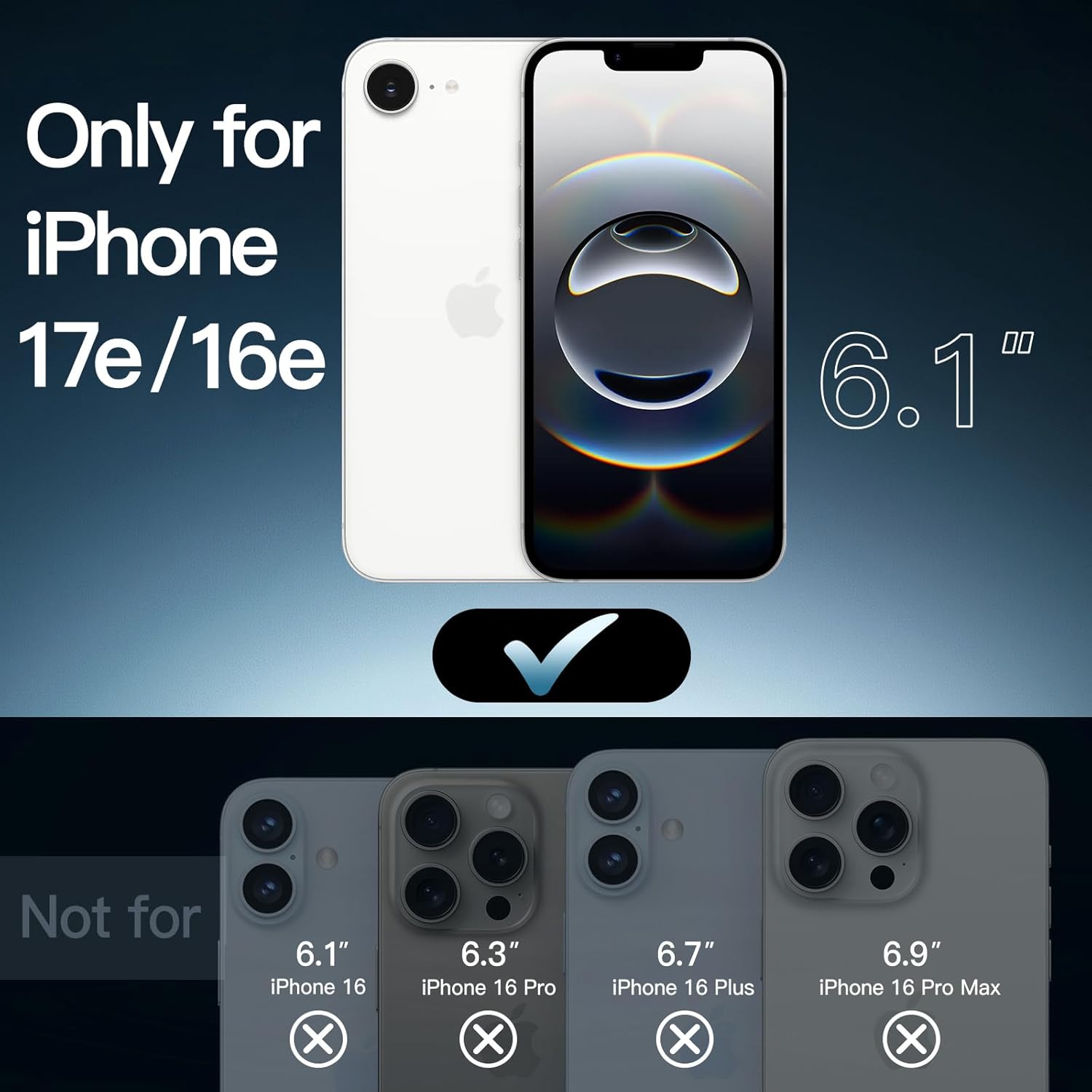 Thumbnail 1 de JETech Case for iPhone 17e/16e Clear