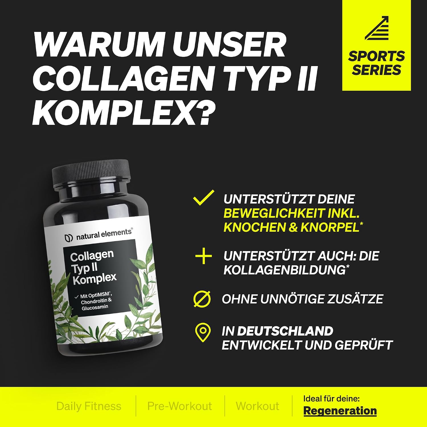 Thumbnail 2 de natural elements Kollagen Typ 2 Komplex Supplement für Gelenke