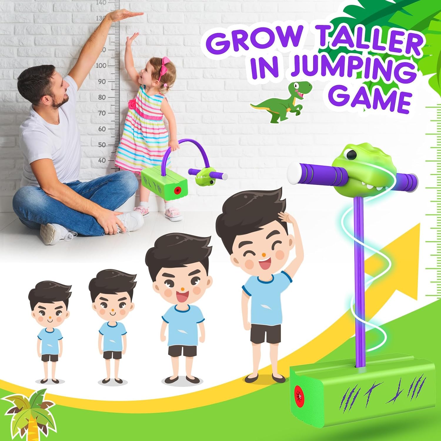 Thumbnail 1 de Toyzey Dinosaur Pogo Jumper Stick Toy (for ages 3–12) with Built-in Squeak Sound