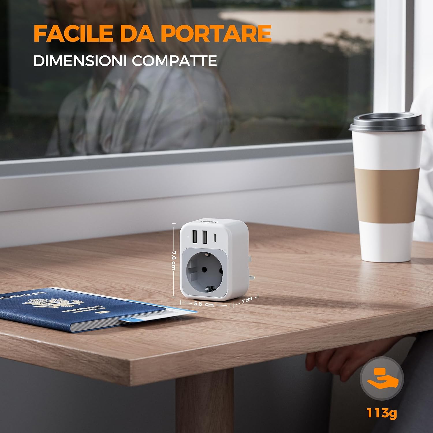Thumbnail 5 de TESSAN Adattatore da Viaggio USB C PD 35W