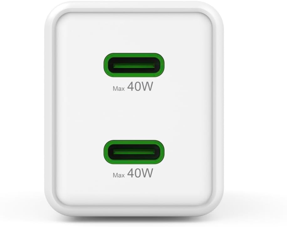 Thumbnail 2 de Hama chargeur rapide USB 40 W (2×USB‑C) super mini avec PD et Qualcomm QC 3.0, prise secteur blanc