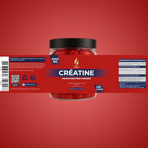 Thumbnail 7 de Gene & Good Créatine Monohydrate 5000 mg – 120 Gummies Véganes & Halal, Arôme Baies