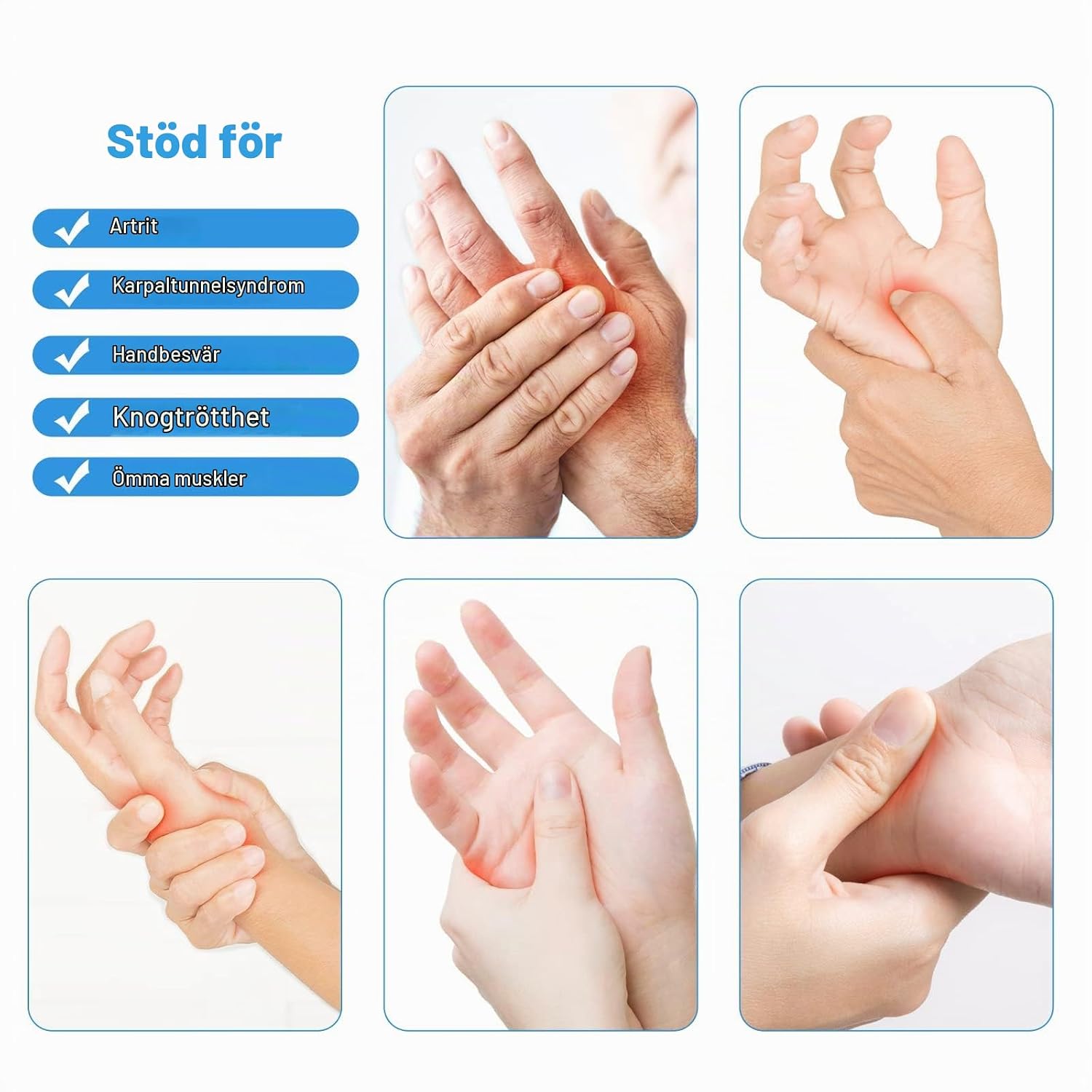 Detalle 2 de ACWOO U5-QX-LST211108-FBA fingerlösa kompressionshandskar, storlek L