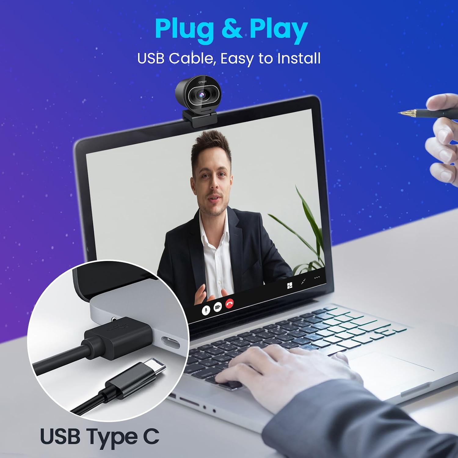Thumbnail 4 de EMEET S600 4K Webcam for streaming