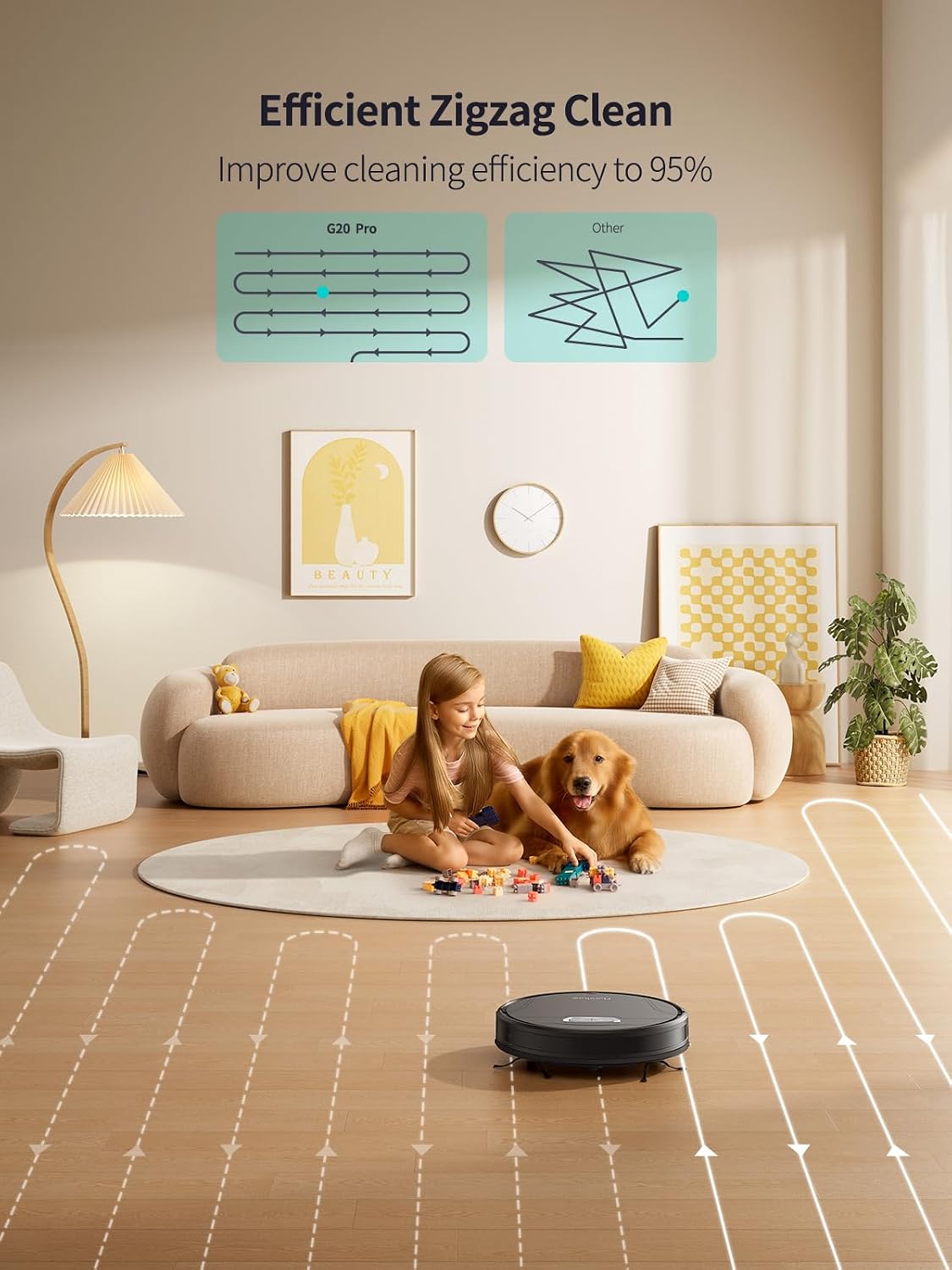Detalle de HONITURE G20 Pro robot vacuum with 8000Pa