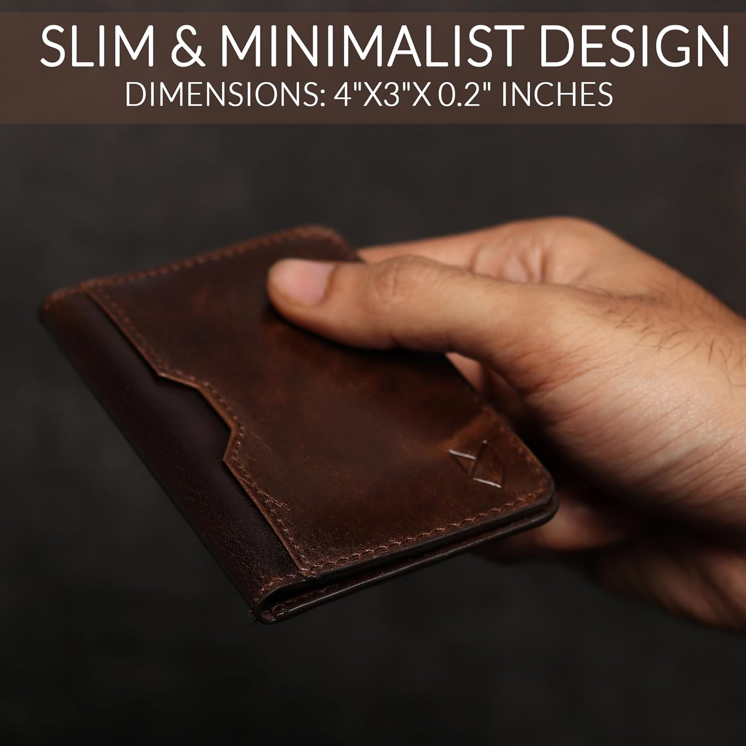Thumbnail 2 de FOXHACKLE Leather Credit Card Wallet 4x3 in 📇