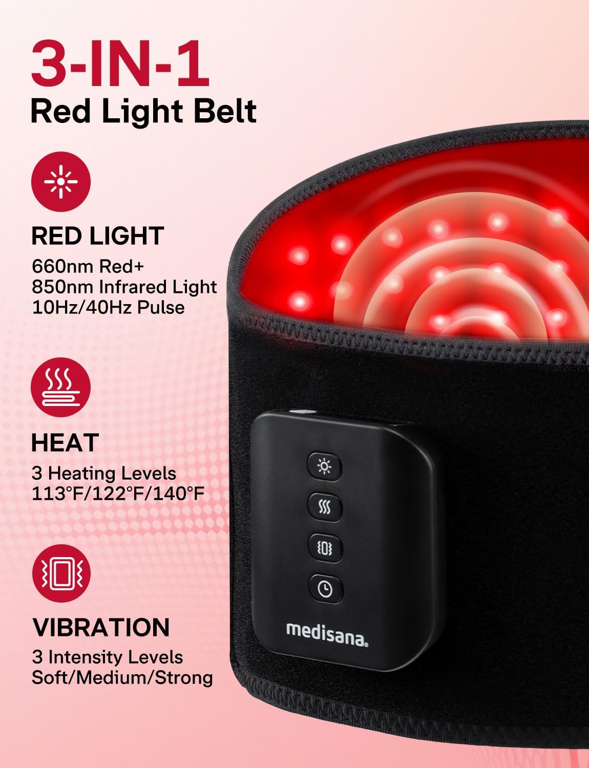 Thumbnail 1 de Medisana Red Light Therapy Belt, 5000mAh