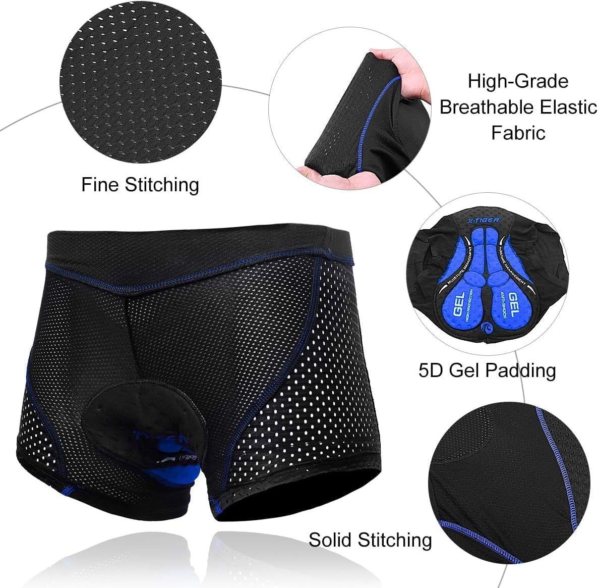 Thumbnail 3 de X-TIGER Ciclismo Uomo 5D Gel Imbottito Boxer: comfort e traspirabilità per la tua pedalata