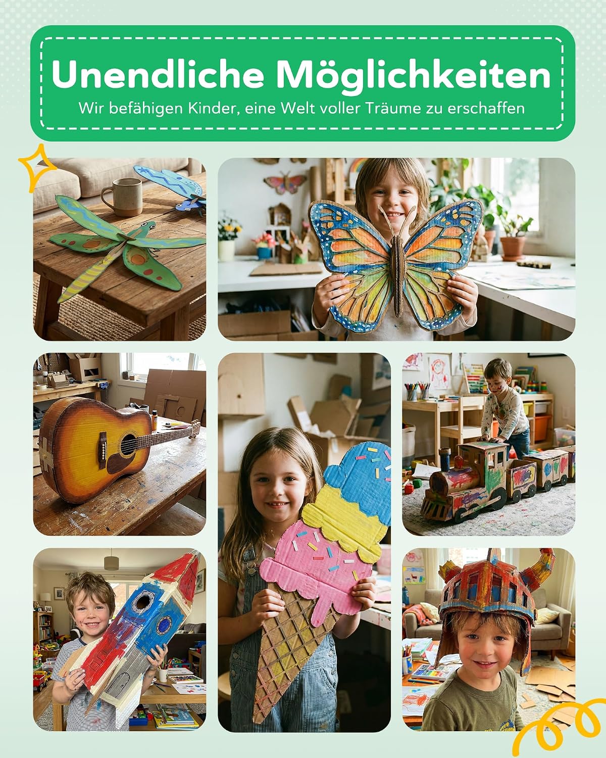 Detalle de Elektrischer Kartonschneider für Kinder – Sichere, pädagogische Upcycling-Starthilfe für DIY-Kartonprojekte (C2 Upgrade-Dinosaurier)