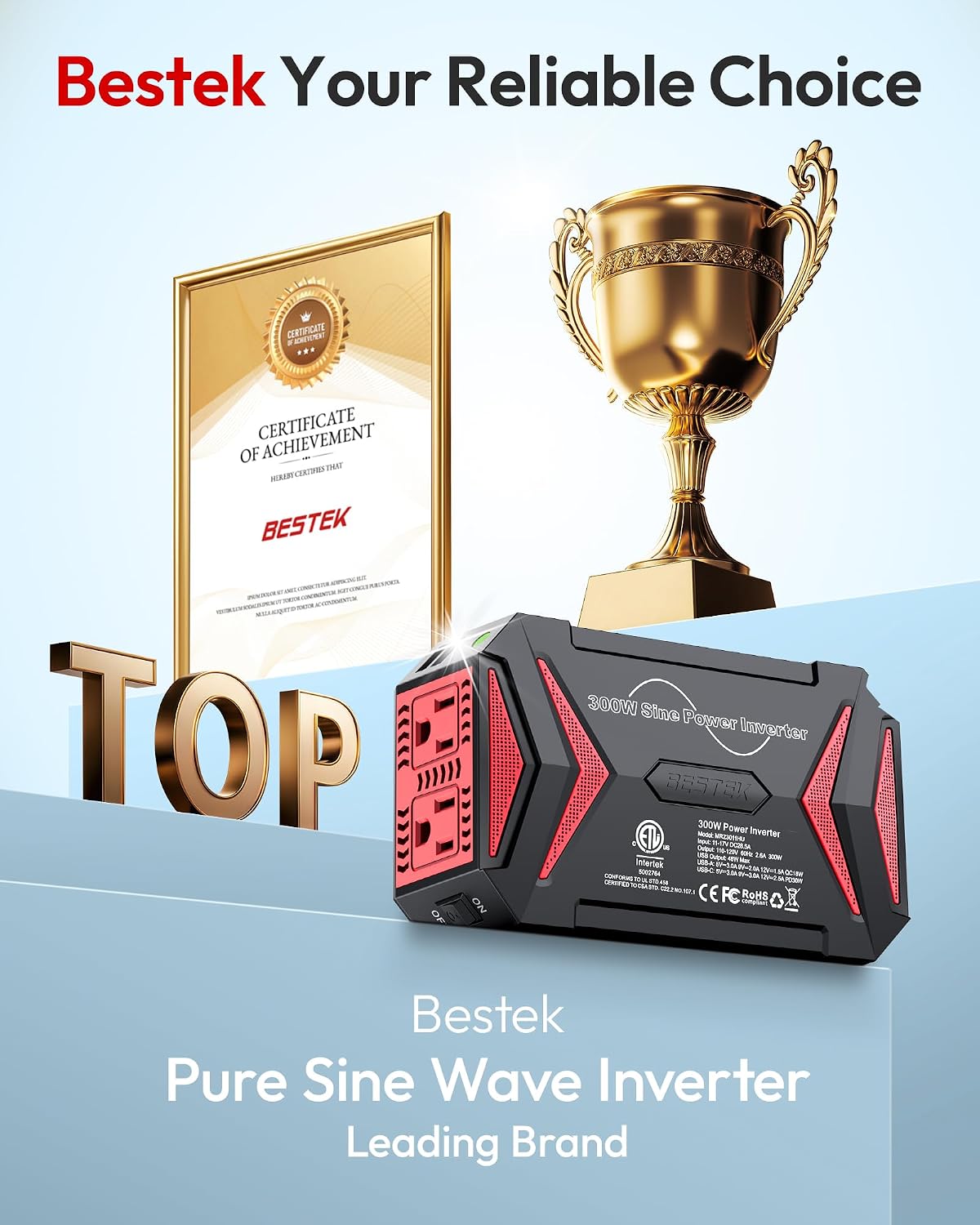 Thumbnail 6 de BESTEK Pure Sine Wave Power Inverter 300W