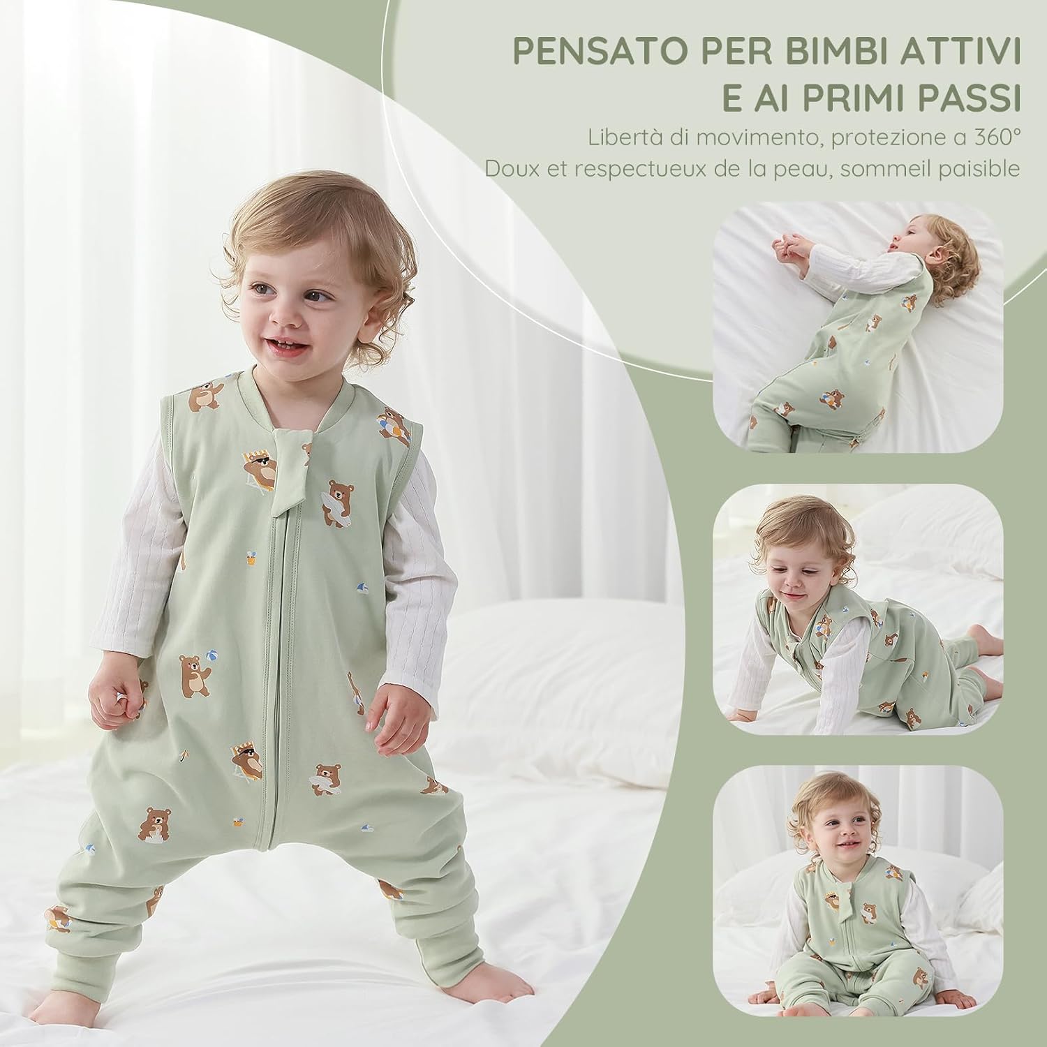 Thumbnail 6 de Mosebears Sacco Nanna 1 Tog per Bambini – 95 cm, cotone traspirante per 3-4 anni