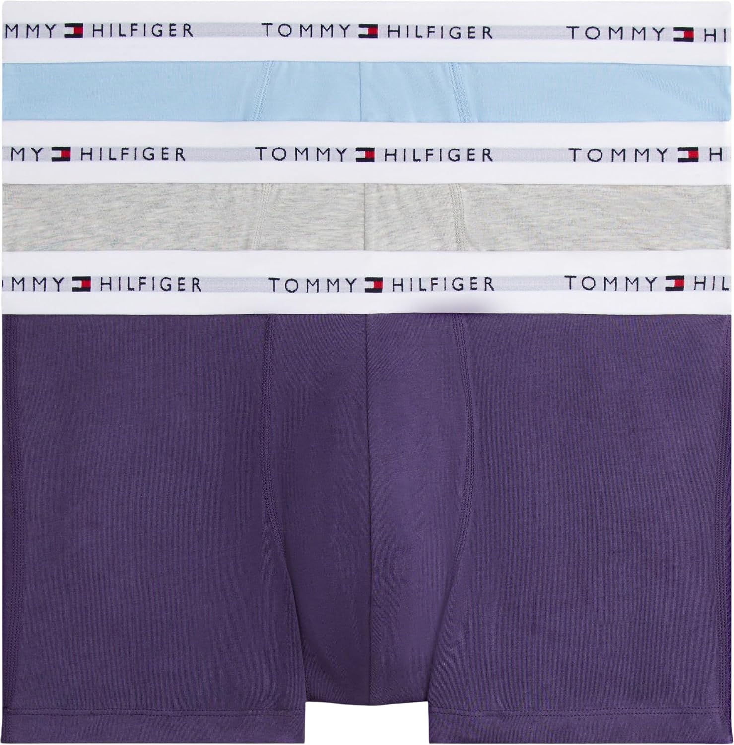 Detalle de Tommy Hilfiger Herren 3er-Set Boxershorts Trunks (Classic) aus Bio- und Recycling-Baumwolle