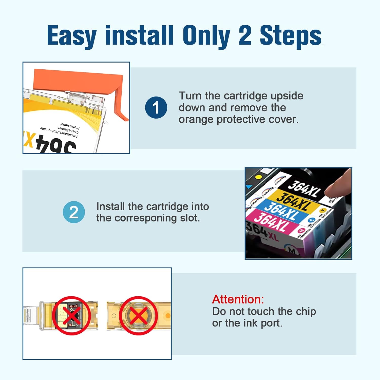 Thumbnail 5 de Pack 10 cartouches d’encre compatibles HP 364XL (364XL) pour Photosmart / Officejet / Deskjet