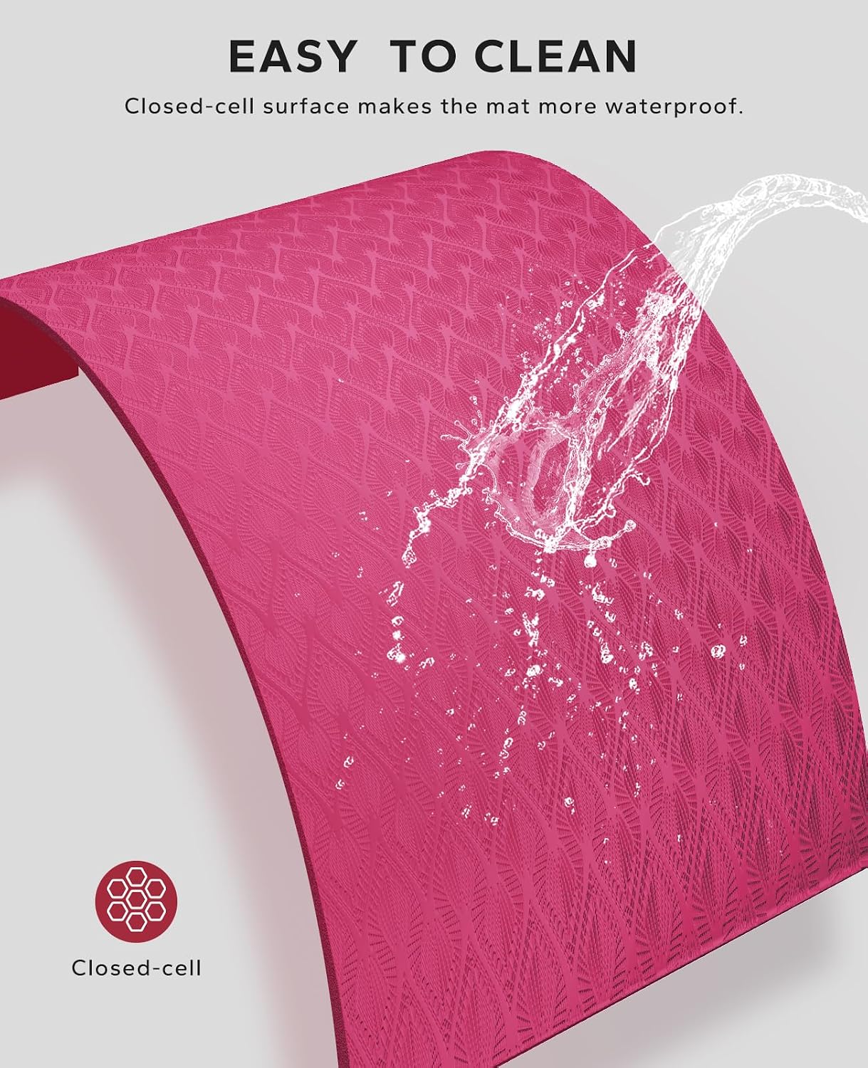 Thumbnail 5 de HAPBEAR Extra Large Yoga Mat, 72" x 48", 6 mm TPE, Double-Sided Grip