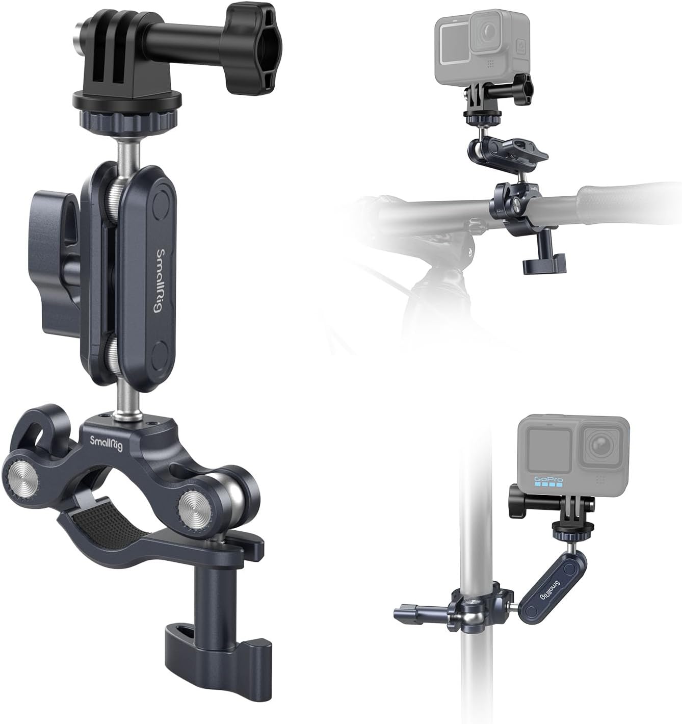 Detalle de SMALLRIG Motorrad Halterung 4191 für Action-Cameras am Lenker (für GoPro, Insta360, DJI)