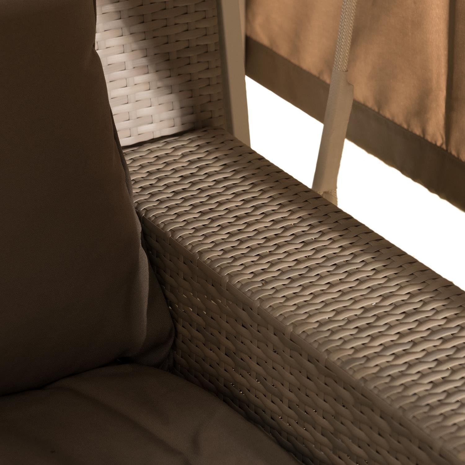 Detalle 2 de Blumfeldt Garden Swing Seat, 3-Seater with Canopy, Curtains and Cushions