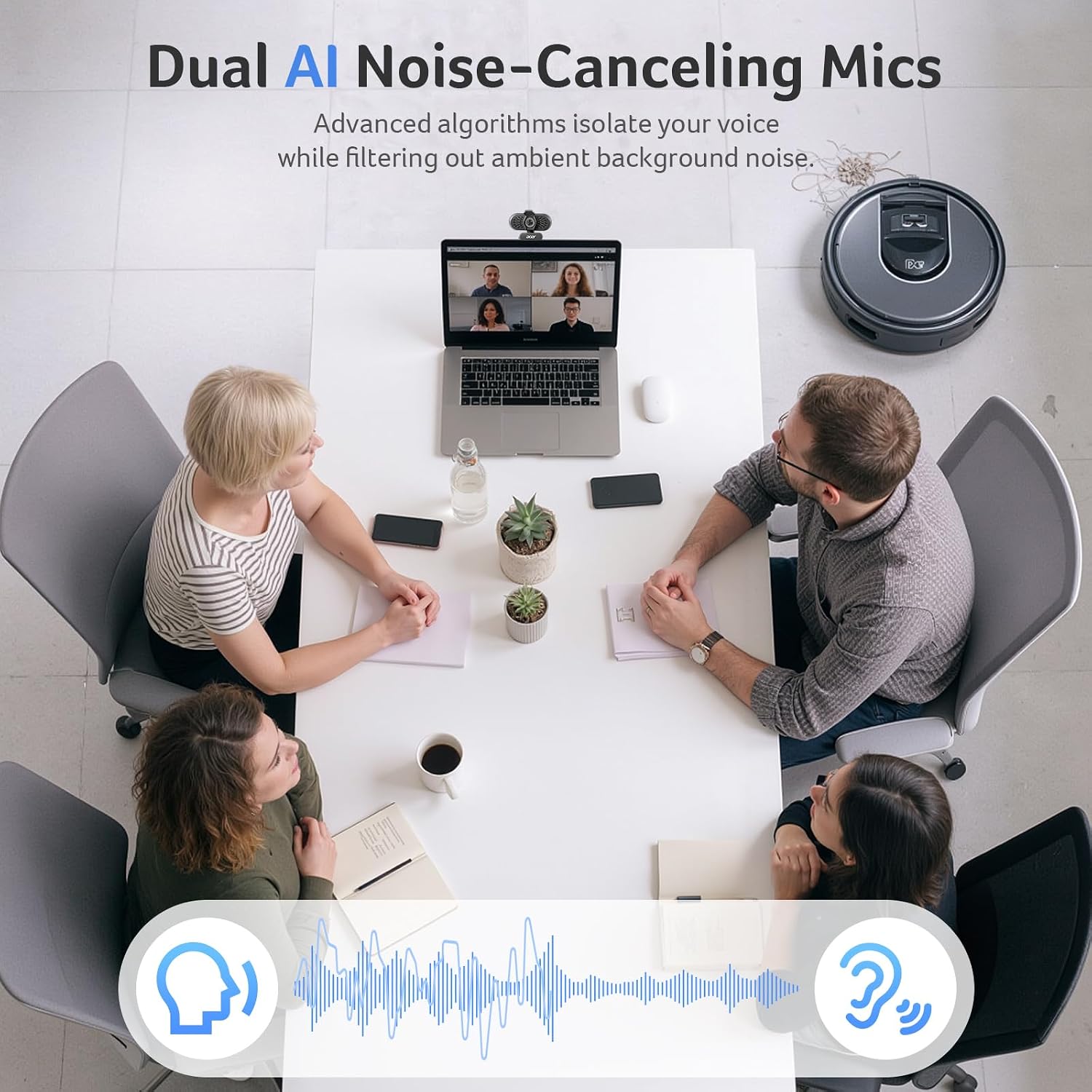Thumbnail 3 de Acer A640 4K Webcam with PDAF Autofocus, AI Noise-Canceling Mic and Privacy Shutter