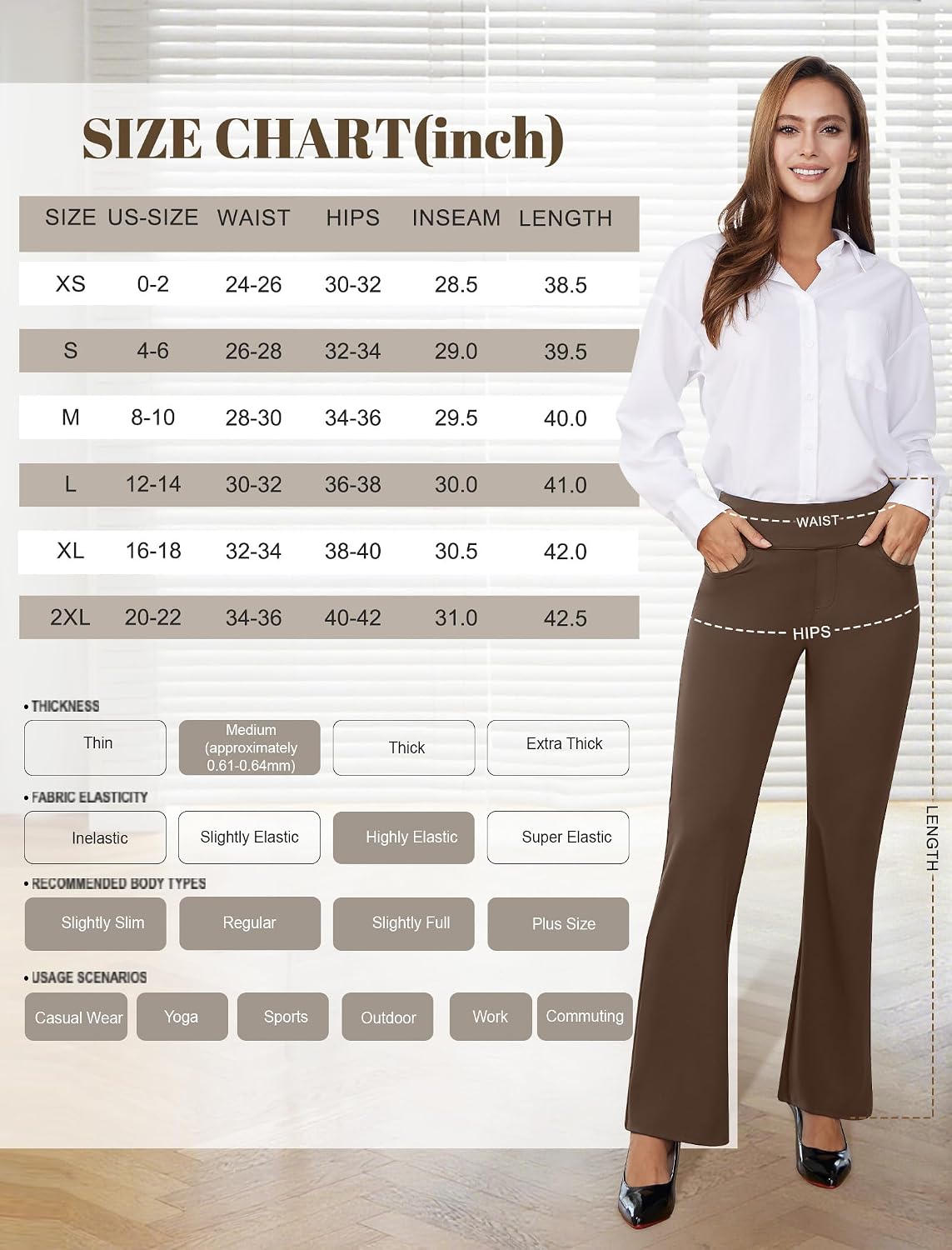 Detalle 2 de AB-Eleven Women's Dress Pants
