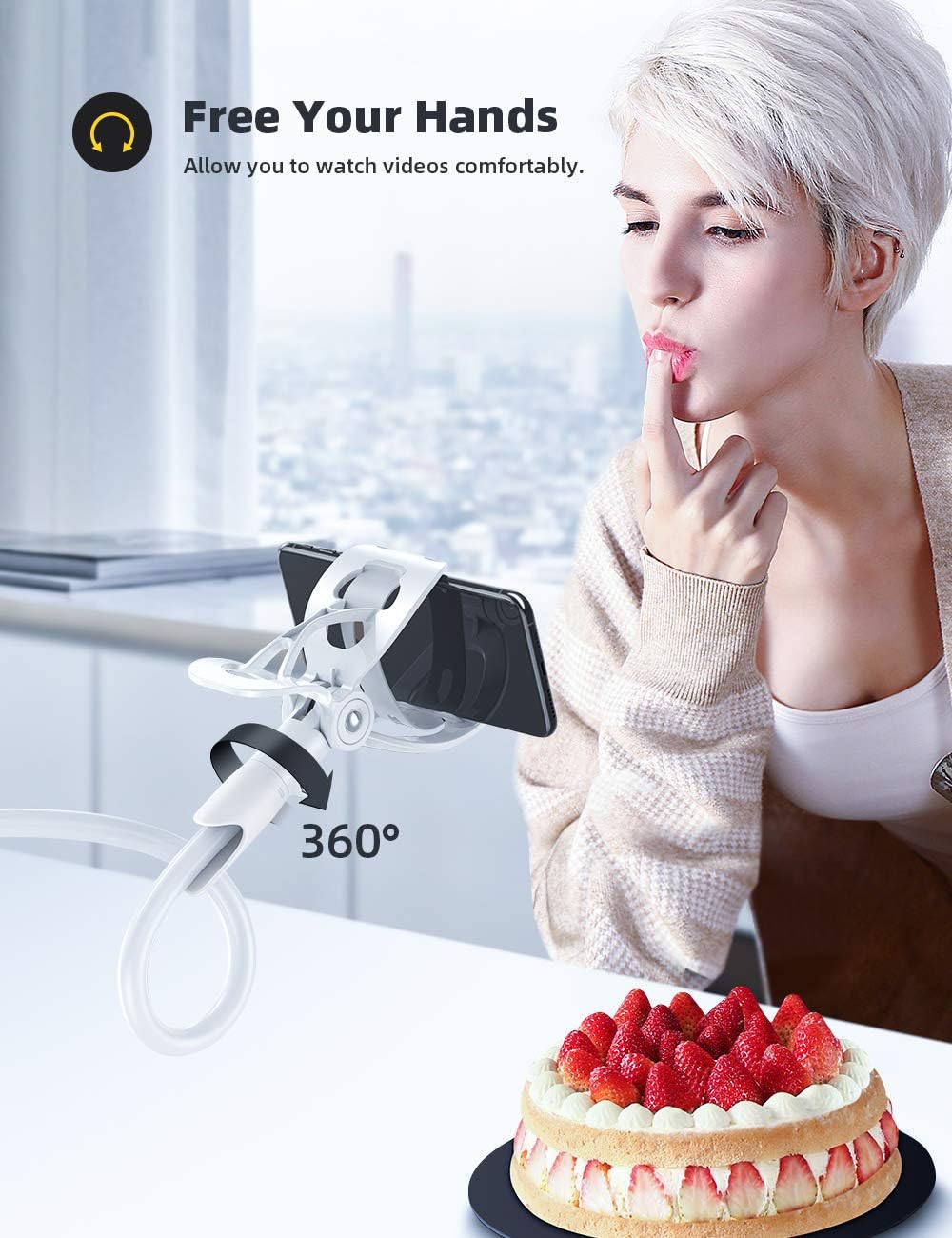 Detalle 2 de Lamicall Phone Holder for 4–7-Inch Smartphones