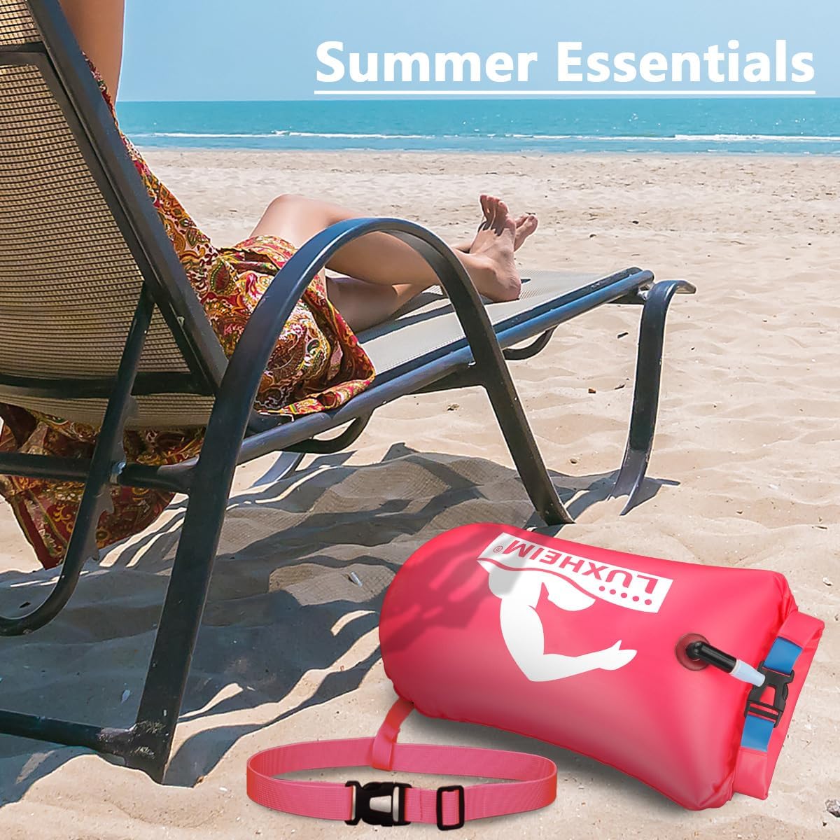 Thumbnail 3 de Confezione da 2 galleggianti da traino LUXHEIM in PVC, impermeabili e gonfiabili per nuoto e triathlon