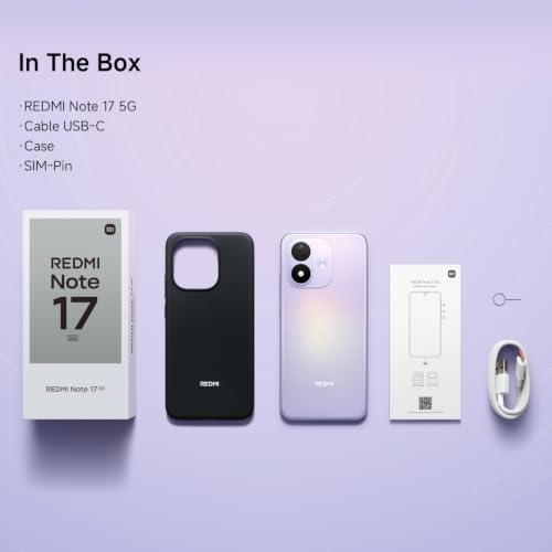 Detalle de Xiaomi Redmi Note 17 5G (6GB/128GB) in Black – 7700mAh Battery, 6.99" OLED