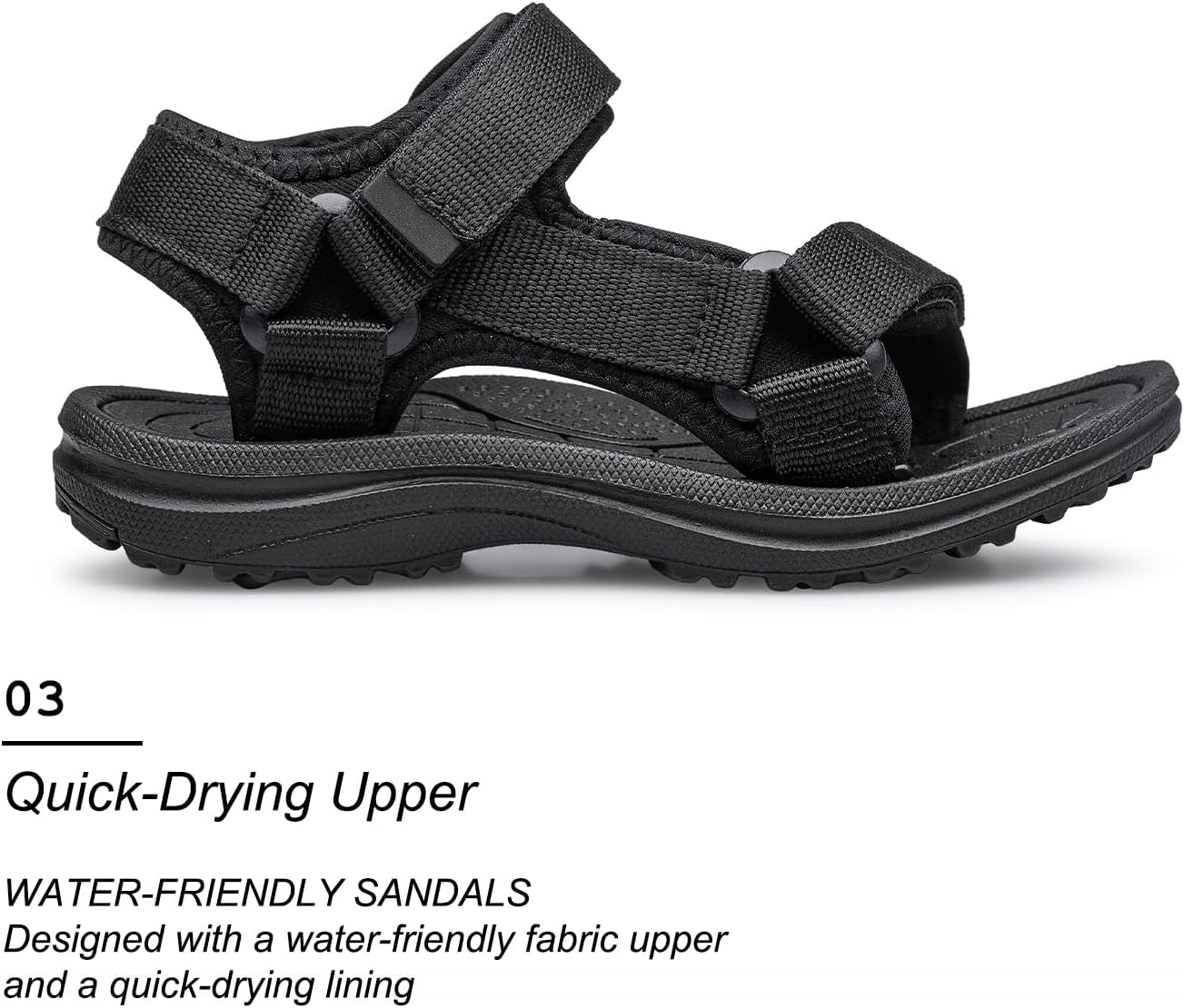 Detalle de vibdiv Open-Toe Kids Sandals: Lightweight Summer Outdoor Sandals for Daily Adventure