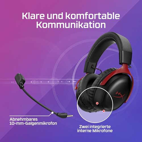 Detalle 2 de HyperX Cloud III S Wireless Gaming Headset – Bis zu 120 Stunden Akkulaufzeit