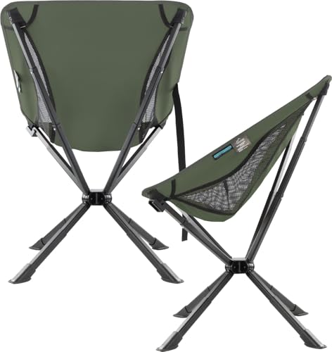 Detalle de normani Ultraleichter Campingstuhl Klappstuhl mit Getränkehalter – Khaki, OneSize