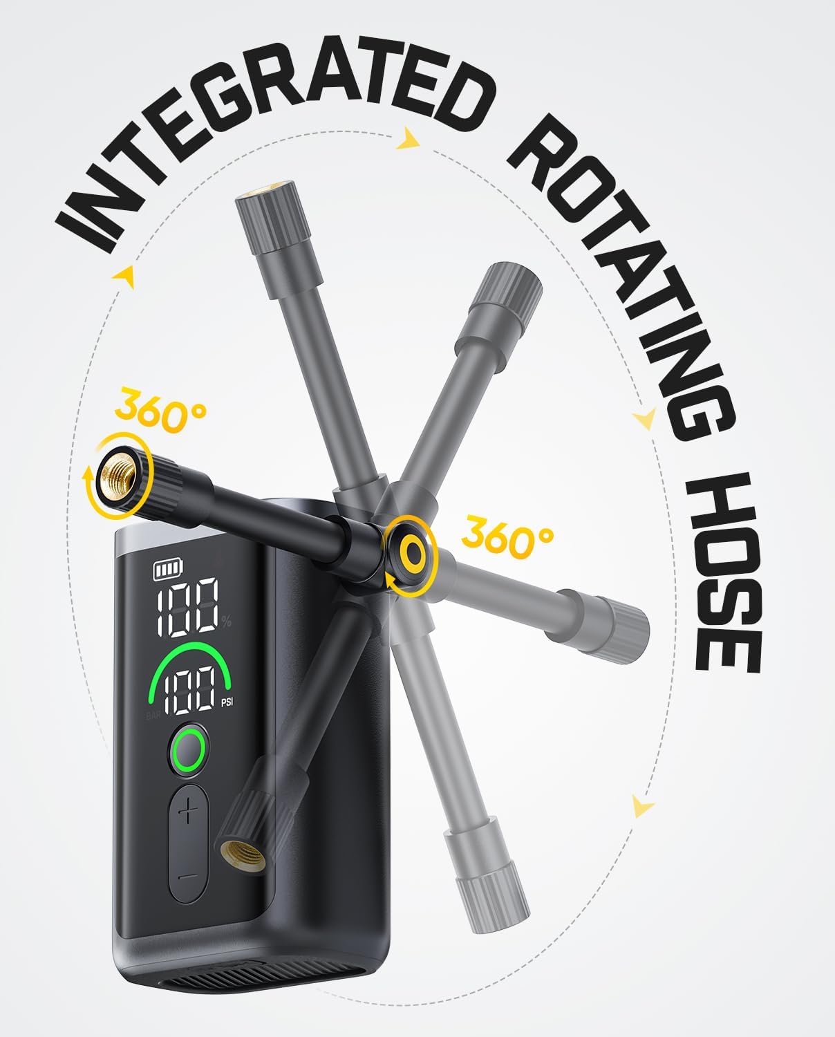 Detalle 2 de Fanttik X11 Ace Mini Bike Pump: 21s Fast Inflate with Auto Stop and Gauge