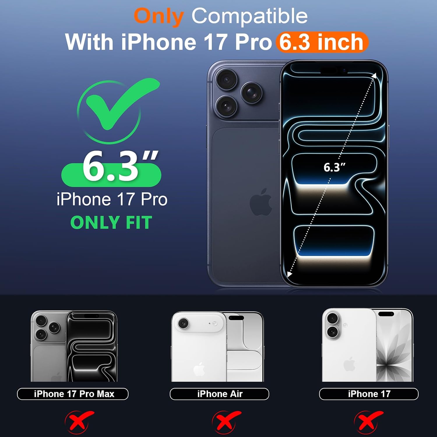 Thumbnail 1 de SPIDERCASE for iPhone 17 Pro Case: Waterproof, Full Body Protection with Built-in Lens & Screen Protector