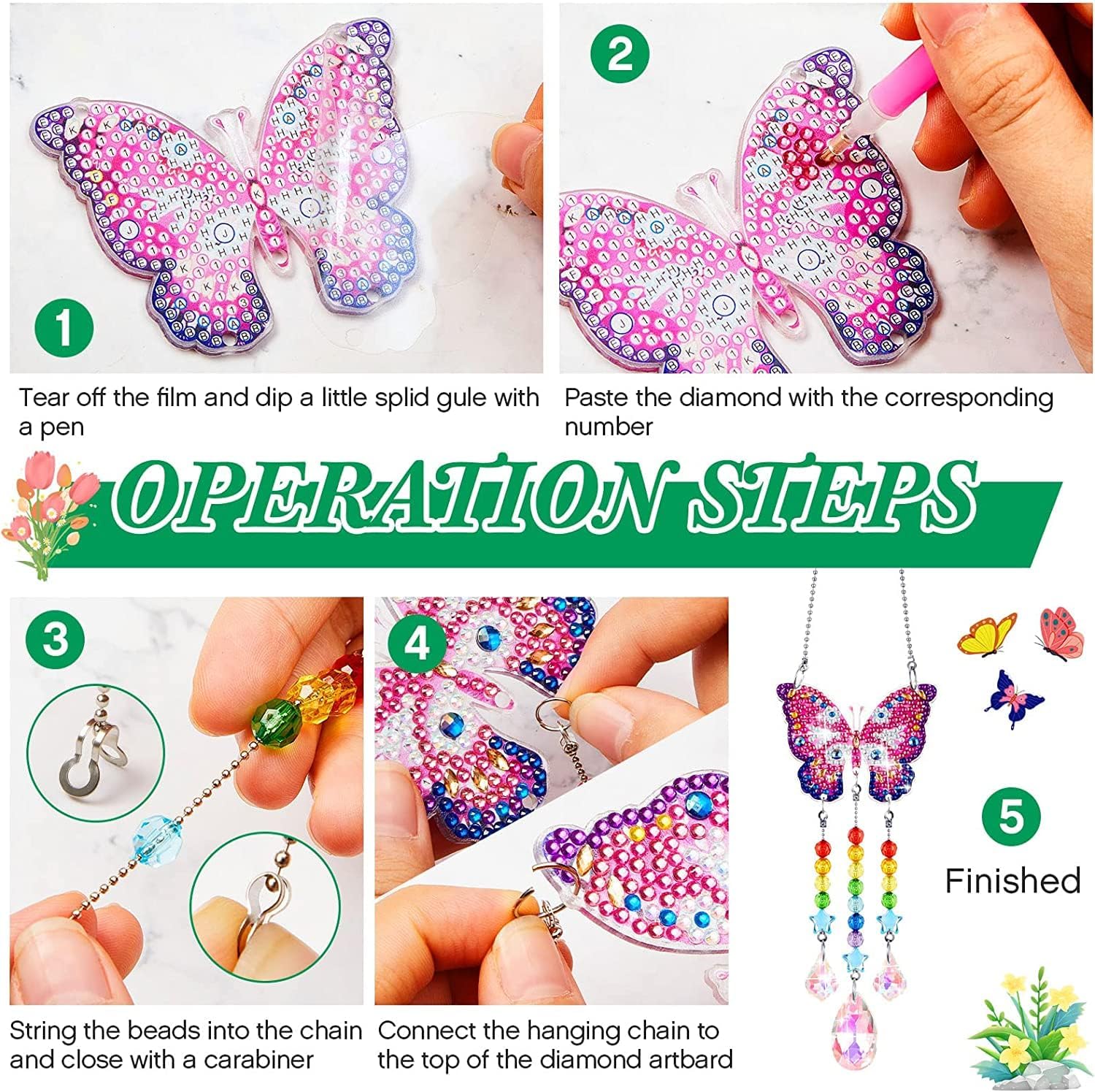 Thumbnail 4 de Jiosdo DIY Diamond Art Kit for Girls